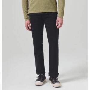 Citizens of Humanity Sid Jeans Mens Sz 33 Raven Black Straight Leg Mid Rise Dark